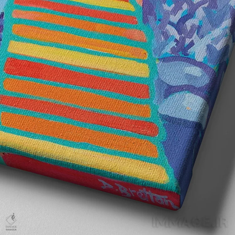 تابلو مسیر پیادهروی جنگل شهرک اثر دبرا برتون رابینسون - نمای نزدیک بافت بوم