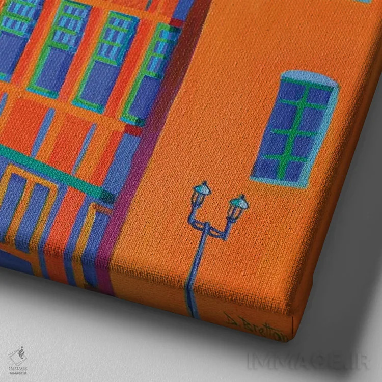 تابلو ملکه آن در لوول اثر دبرا برتون رابینسون - نمای نزدیک بافت بوم