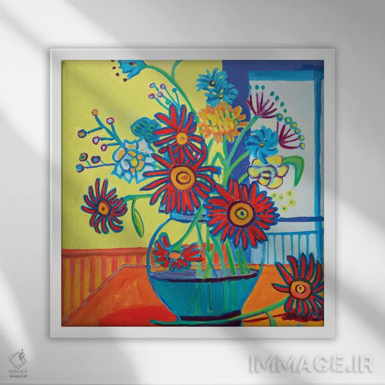 تابلو باغ مخفی اثر دبرا برتون رابینسون - نمای قابدار سفید