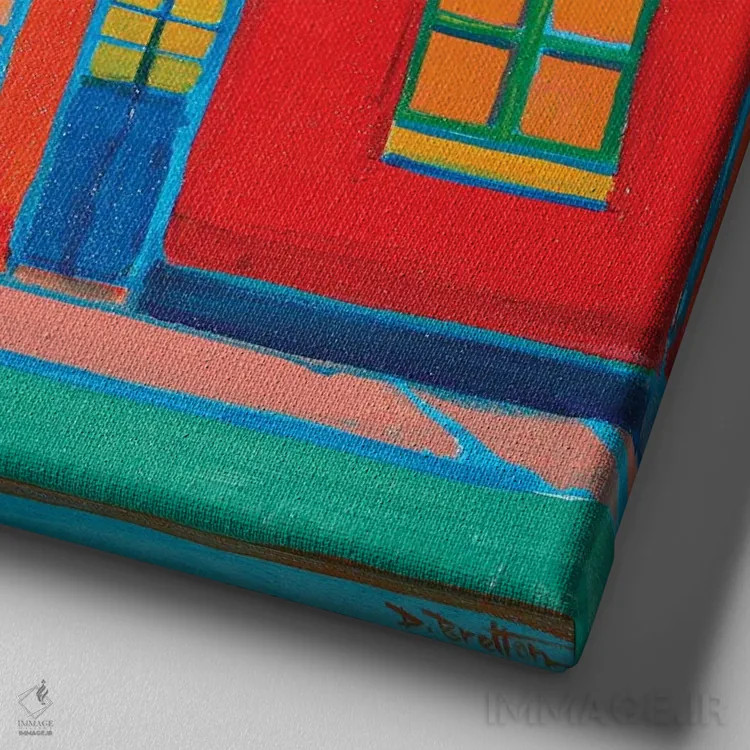 تابلو موزه گردان اثر دبرا برتون رابینسون - نمای نزدیک بافت بوم