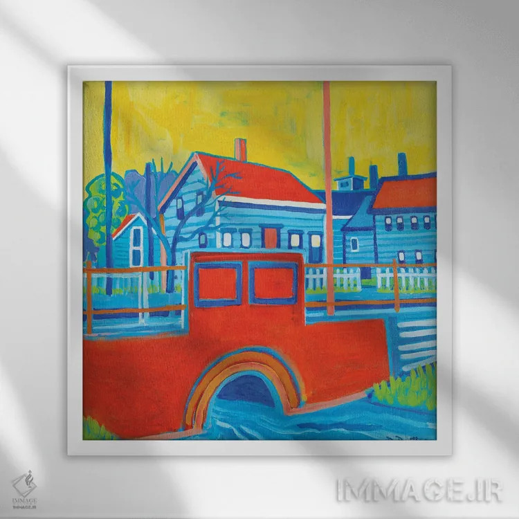 تابلو خانه هاولند اثر دبرا برتون رابینسون - نمای قابدار سفید