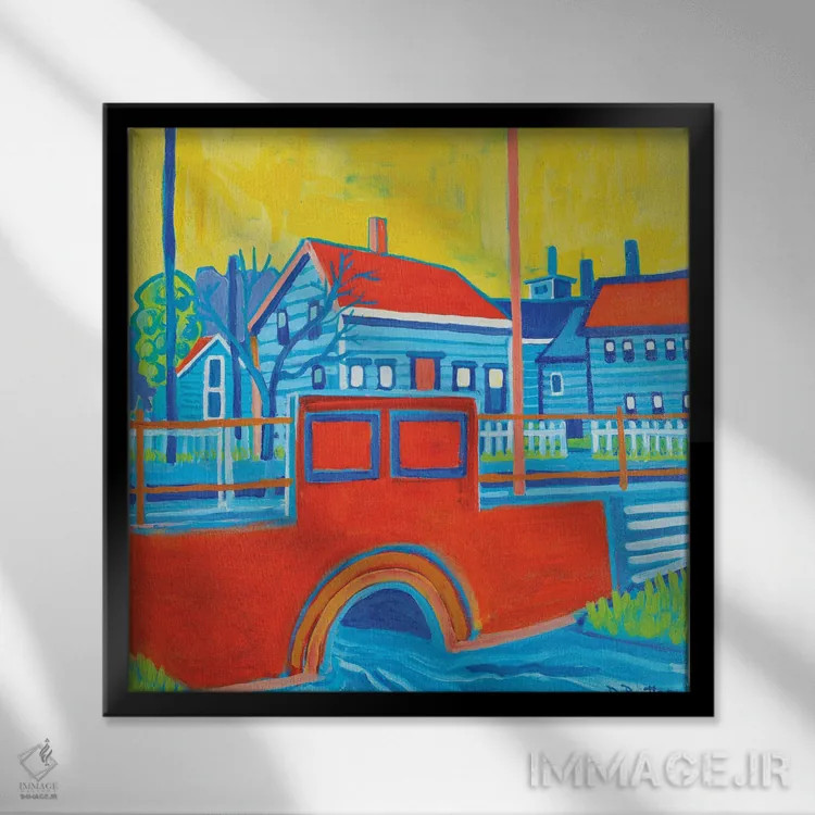 تابلو خانه هاولند اثر دبرا برتون رابینسون - نمای قابدار مشکی