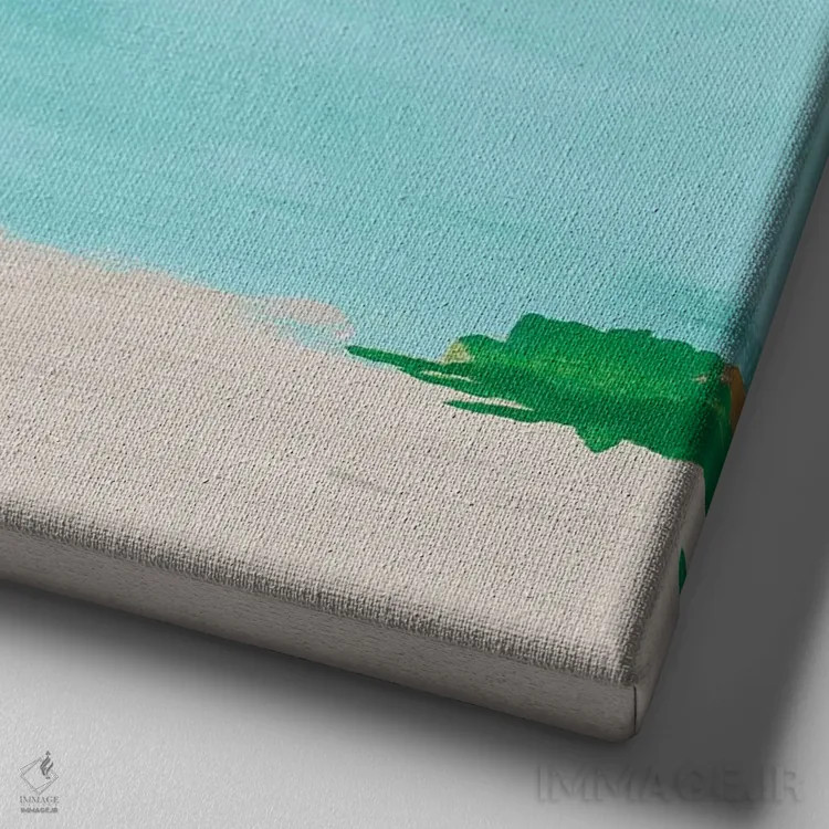 تابلو تعطیلات فلامینگو (فالالا) I اثر جولی دریسه - نمای نزدیک بافت بوم