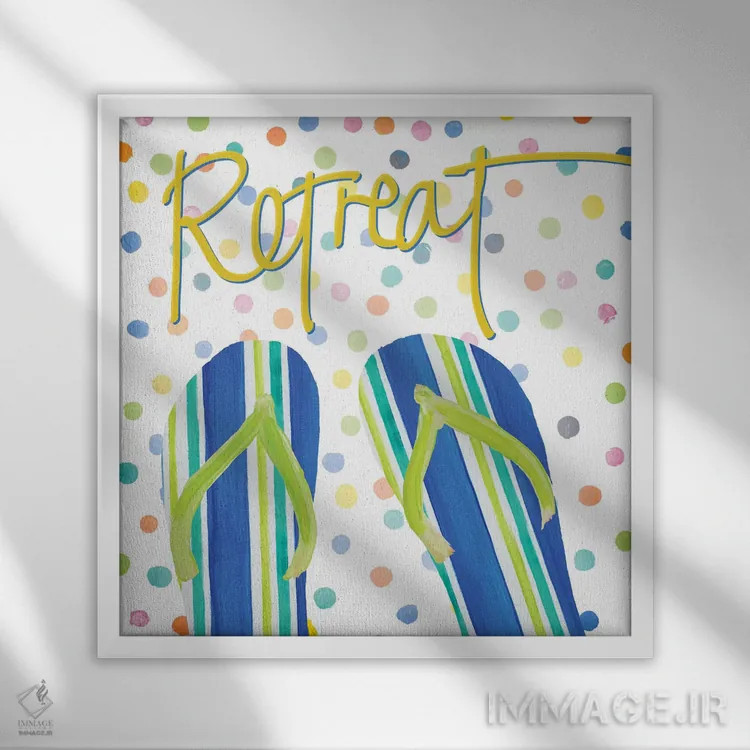 تابلو آسایشگاه صندل انگشتی I اثر جولی دریسه - نمای قابدار سفید