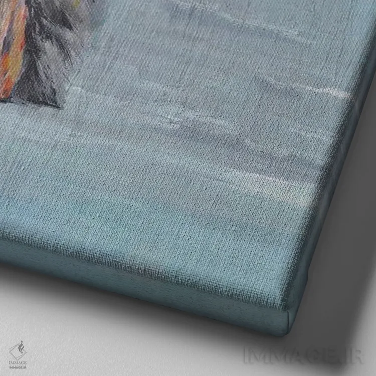 تابلو شستشوی پلیکان II اثر جولی دریسه - نمای نزدیک بافت بوم