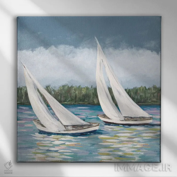 تابلو بادبانهای نرم II اثر جولی دریسه - نمای روبهرو روی دیوار