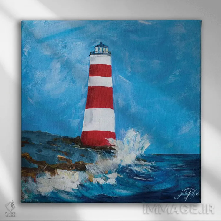 تابلو فانوسهای دریایی II اثر جولی دریسه - نمای روبهرو روی دیوار