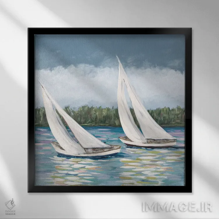 تابلو بادبانهای نرم II اثر جولی دریسه - نمای قابدار مشکی