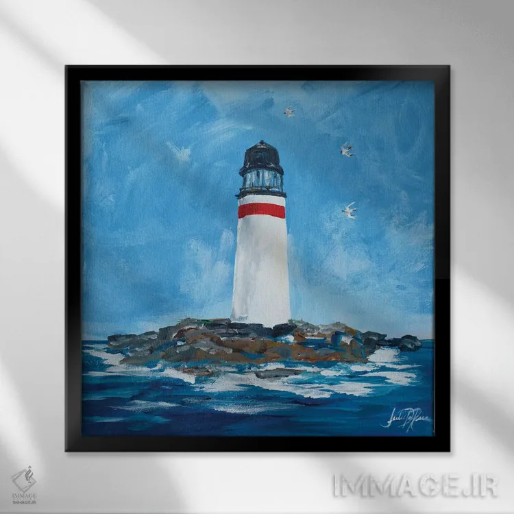 تابلو فانوسهای دریایی I اثر جولی دریسه - نمای قابدار مشکی