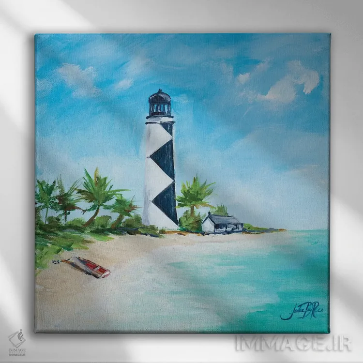 تابلو فانوسهای دریایی IV اثر جولی دریسه - نمای روبهرو روی دیوار