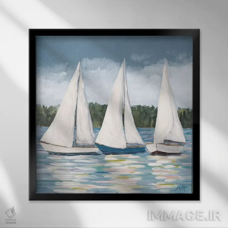 تابلو بادبان نرم I اثر جولی دریسه - نمای قابدار مشکی