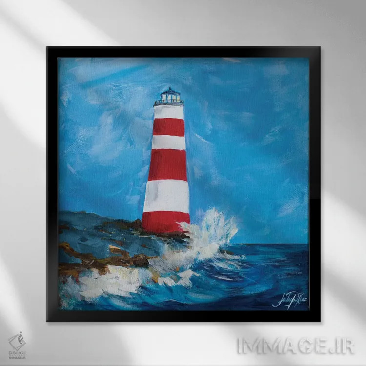 تابلو فانوسهای دریایی II اثر جولی دریسه - نمای قابدار مشکی