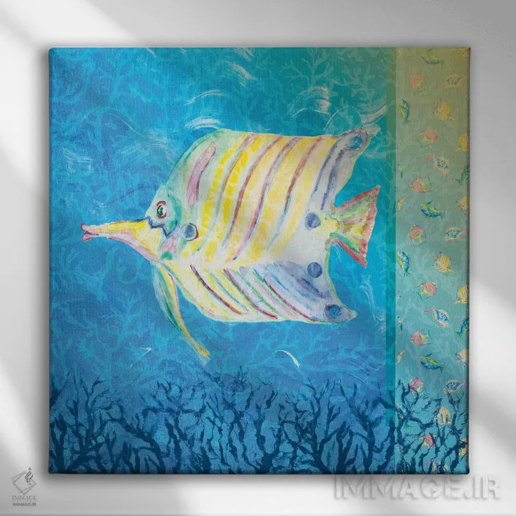 تابلو زیر دریا IV اثر جولی دریسه - نمای روبهرو روی دیوار