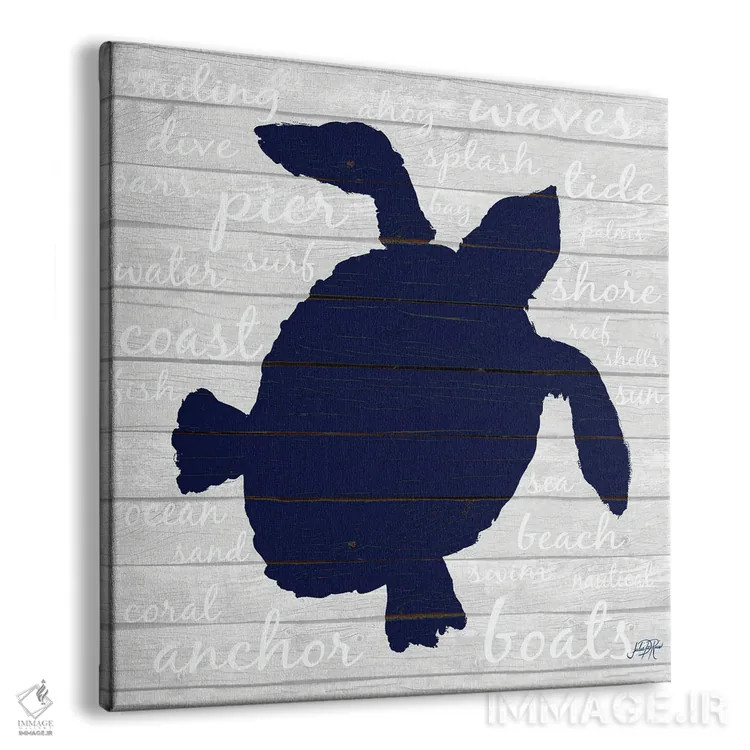 تابلو لاکپشت نیلی اثر جولی دریسه - نمای پرسپکتیو محصول