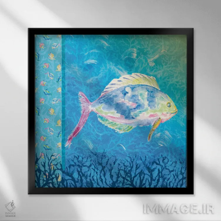 تابلو زیر دریا I اثر جولی دریسه - نمای قابدار مشکی