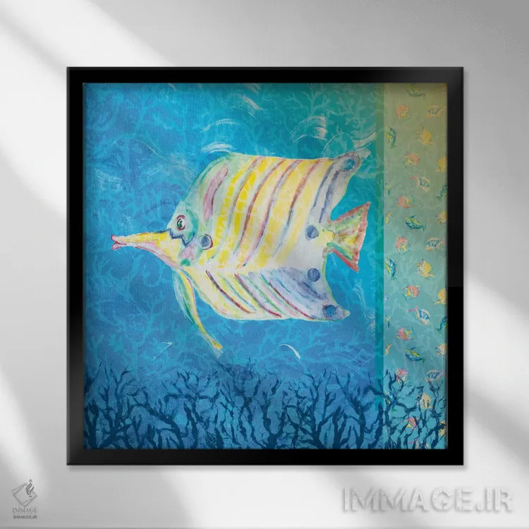 تابلو زیر دریا IV اثر جولی دریسه - نمای قابدار مشکی