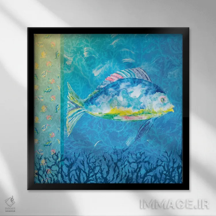 تابلو زیر دریا III اثر جولی دریسه - نمای قابدار مشکی