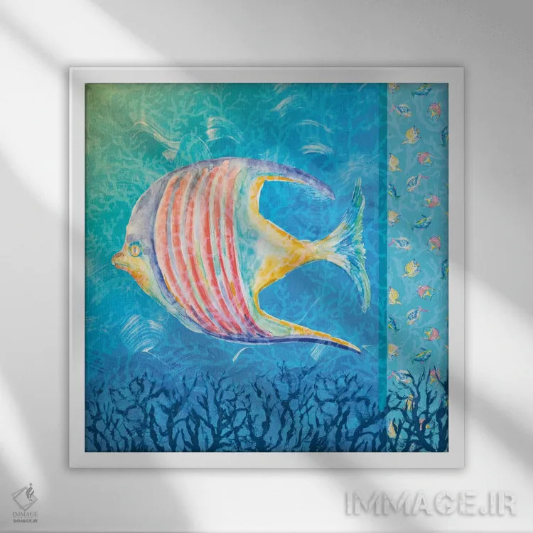 تابلو زیر دریا II اثر جولی دریسه - نمای قابدار سفید