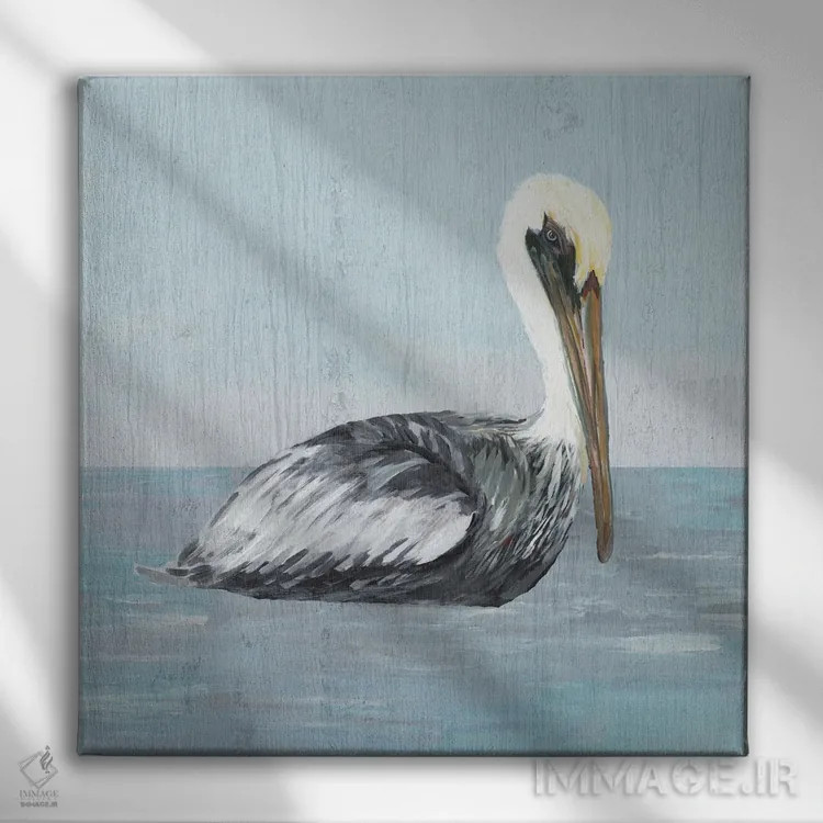 تابلو پلیکان در آب III اثر جولی دریسه - نمای روبهرو روی دیوار