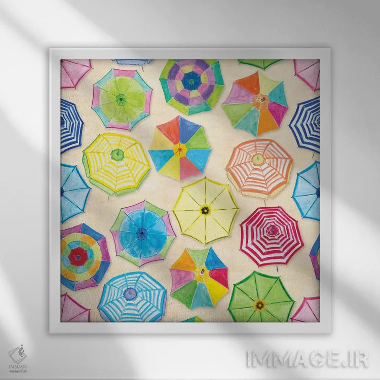 تابلو زیر سایه اثر جولی دریسه - نمای قابدار سفید