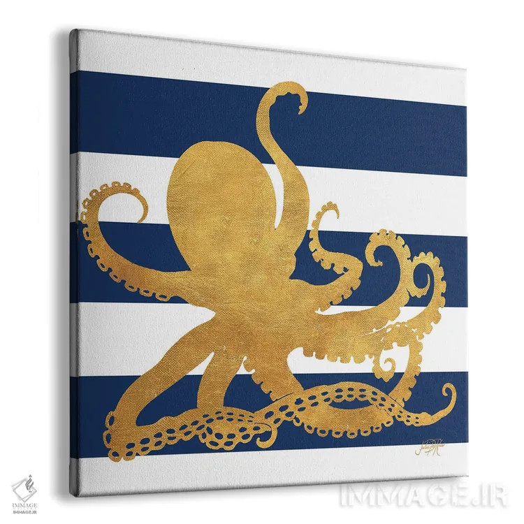 تابلو موجودات دریایی روی نوارها IV اثر جولی دریسه - نمای پرسپکتیو محصول