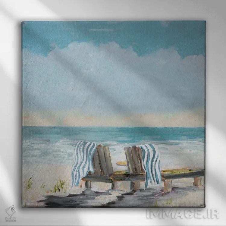 تابلو غروبهای ساحلی اثر جولی دریسه - نمای روبهرو روی دیوار