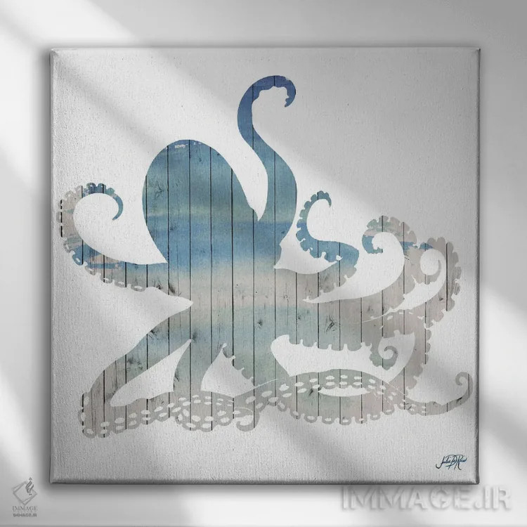 تابلو اختاپوس چوبی اثر جولی دریسه - نمای روبهرو روی دیوار