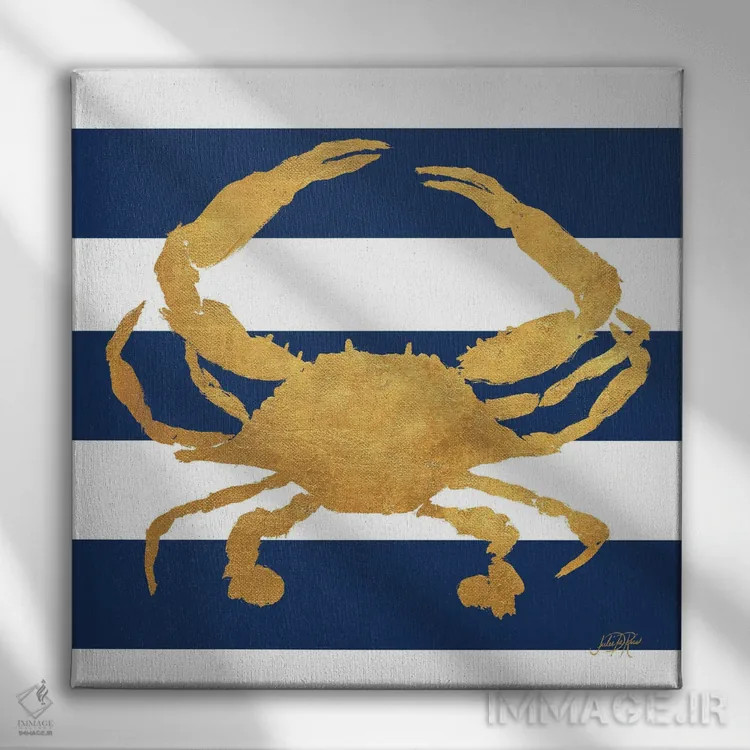 تابلو موجودات دریایی روی نوارها V اثر جولی دریسه - نمای روبهرو روی دیوار