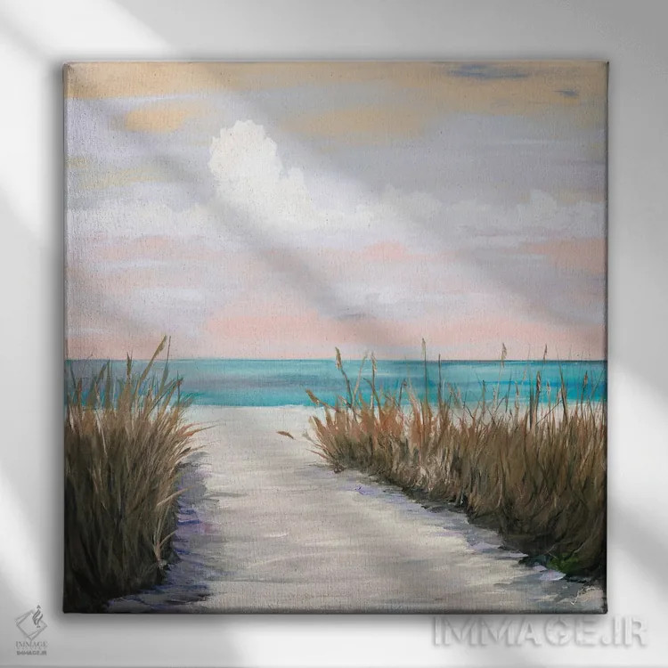 تابلو پیادهروی در غروب اثر جولی دریسه - نمای روبهرو روی دیوار