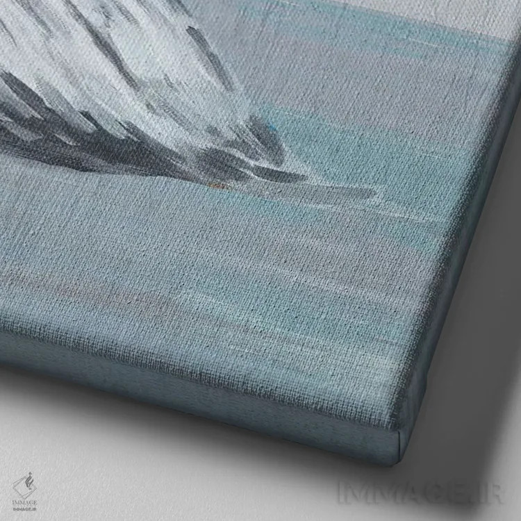 تابلو پلیکان در آب IV اثر جولی دریسه - نمای نزدیک بافت بوم