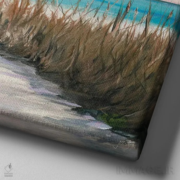 تابلو پیادهروی در غروب اثر جولی دریسه - نمای نزدیک بافت بوم