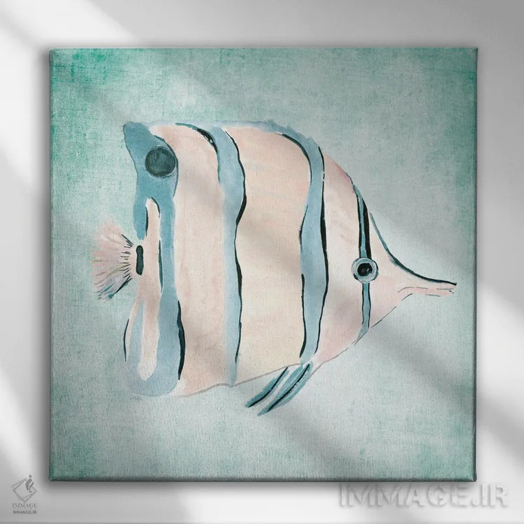 تابلو ماهیها در دریا I اثر جولی دریسه - نمای روبهرو روی دیوار