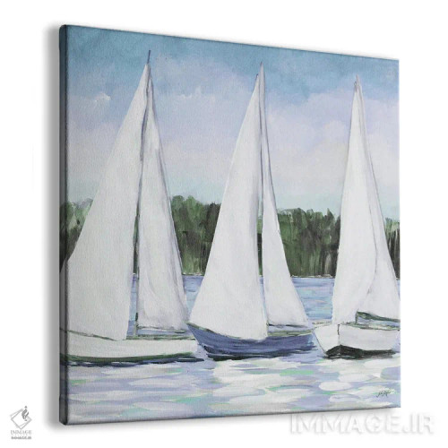 تابلو بادبانهای سفید اثر جولی دریسه - نمای پرسپکتیو محصول