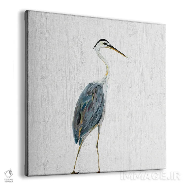 تابلو حواصیل روی موجهای سفید II اثر جولی دریسه - نمای پرسپکتیو محصول