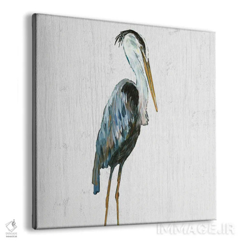 تابلو حواصیل روی موجهای سفید III اثر جولی دریسه - نمای پرسپکتیو محصول