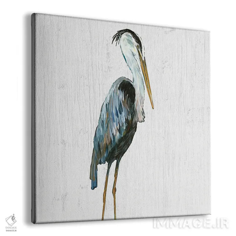 تابلو حواصیل روی موجهای سفید III اثر جولی دریسه - نمای پرسپکتیو محصول