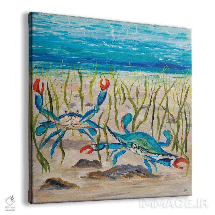 تابلو خرچنگهای آبی اثر جولی دریسه - نمای پرسپکتیو محصول