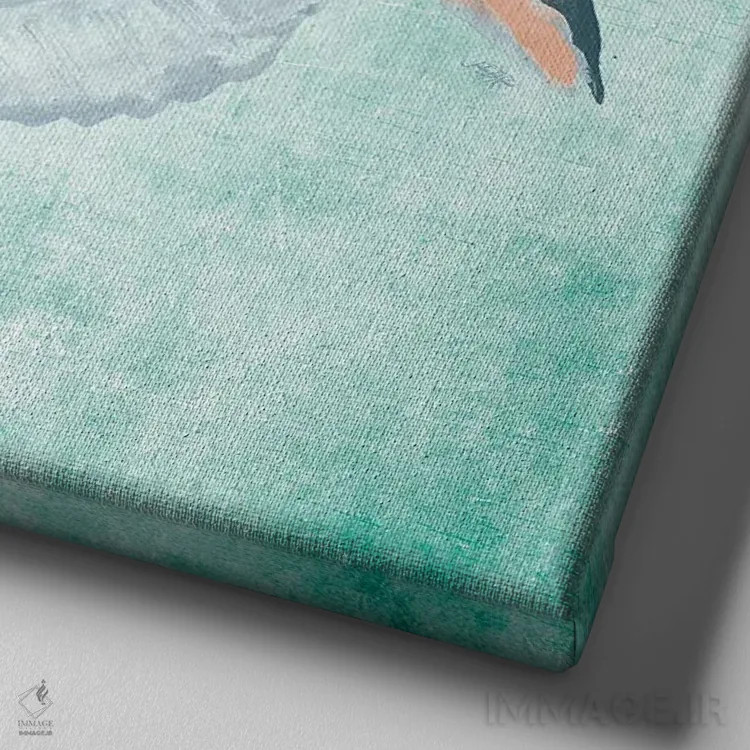 تابلو ماهیها در دریا I اثر جولی دریسه - نمای نزدیک بافت بوم