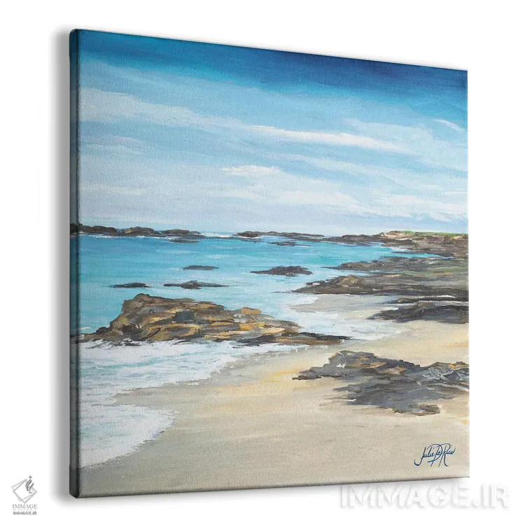تابلو ساحل صخرهای II اثر جولی دریسه - نمای پرسپکتیو محصول