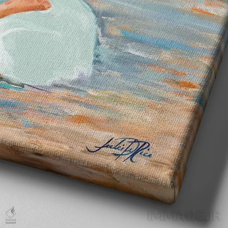 تابلو خاطرات ساحل اثر جولی دریسه - نمای نزدیک بافت بوم