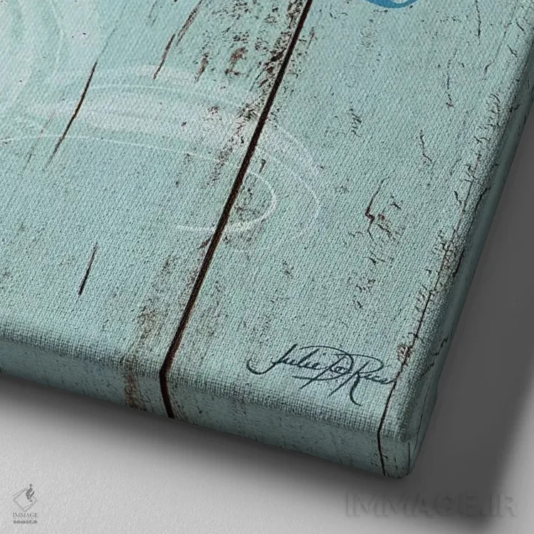 تابلو گفته پری دریایی II اثر جولی دریسه - نمای نزدیک بافت بوم