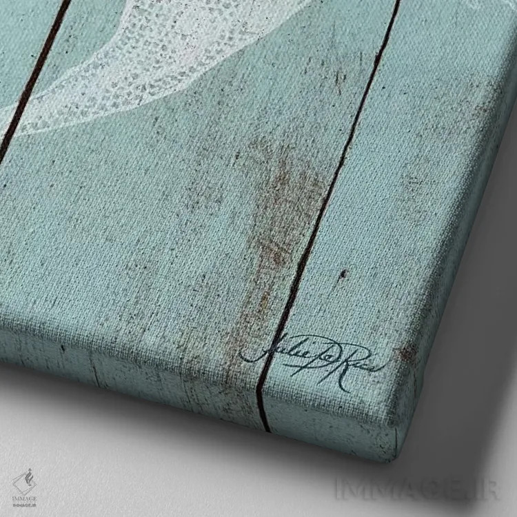 تابلو گفته پری دریایی I اثر جولی دریسه - نمای نزدیک بافت بوم