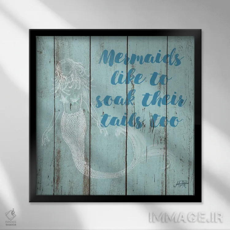 تابلو گفته پری دریایی II اثر جولی دریسه - نمای قابدار مشکی