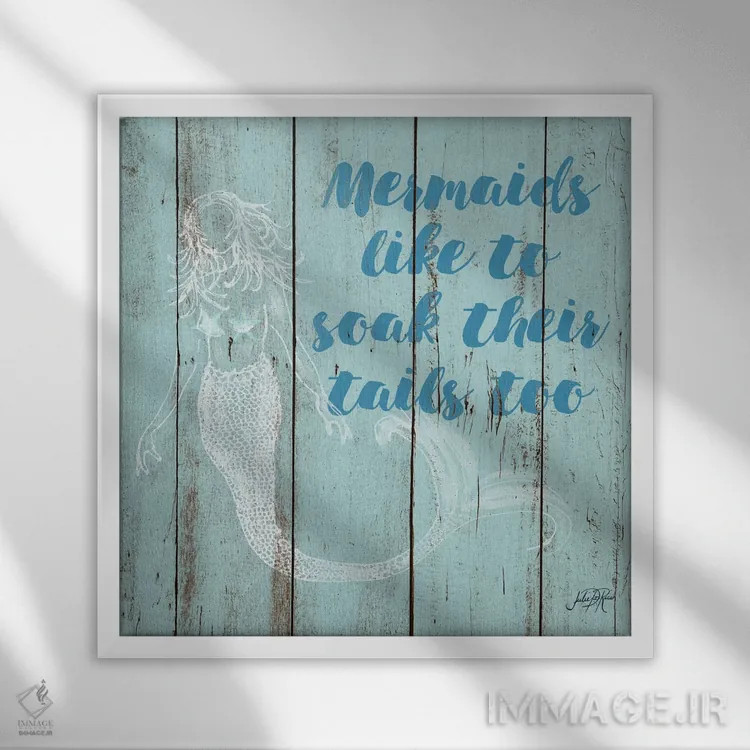 تابلو گفته پری دریایی II اثر جولی دریسه - نمای قابدار سفید