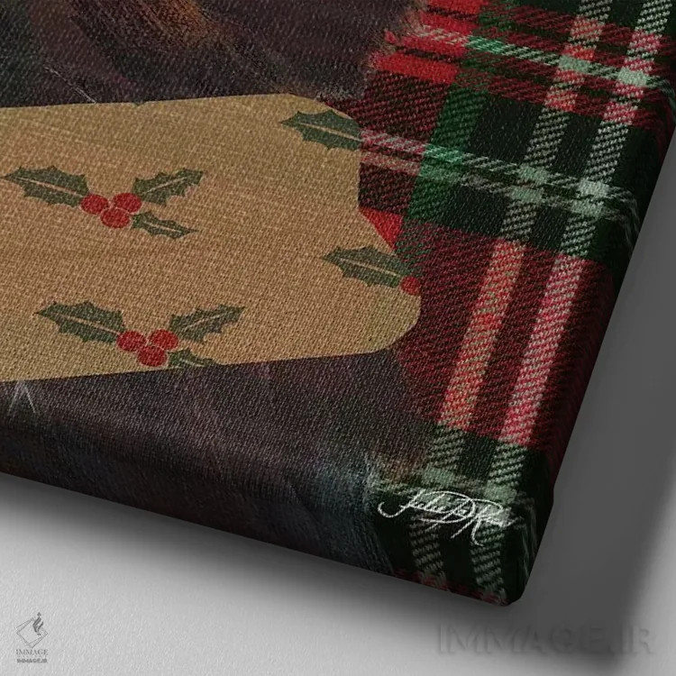 تابلو حیوانات تعطیلاتی I اثر جولی دریسه - نمای نزدیک بافت بوم