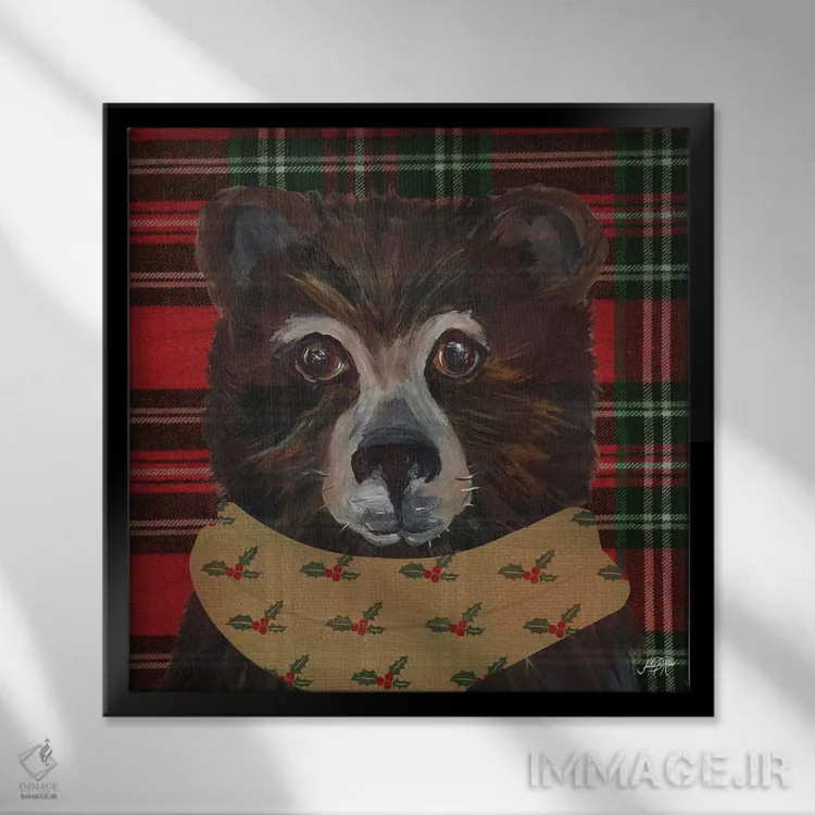 تابلو حیوانات تعطیلاتی I اثر جولی دریسه - نمای قابدار مشکی