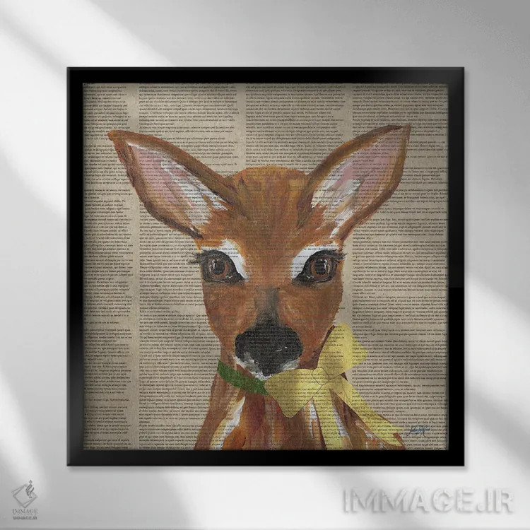 تابلو حیوان تعطیلاتی II اثر جولی دریسه - نمای قابدار مشکی