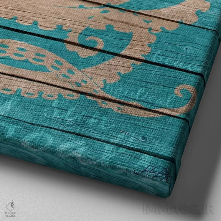 تابلو شگفتی ساحلی I اثر جولی دریسه - نمای نزدیک بافت بوم