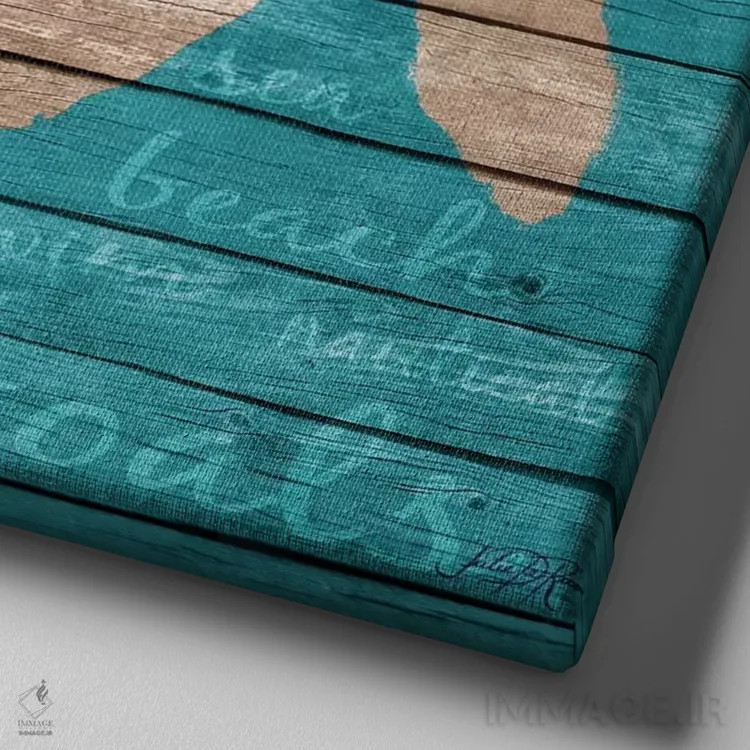 تابلو شگفتی ساحلی II اثر جولی دریسه - نمای نزدیک بافت بوم