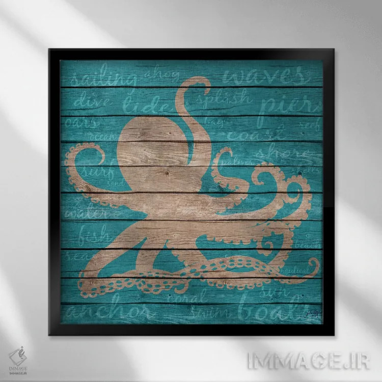 تابلو شگفتی ساحلی I اثر جولی دریسه - نمای قابدار مشکی